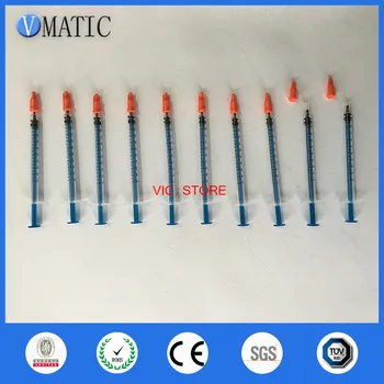 

Free Shipping 10 Sets/ Lot Dispensing Syringes 1cc 1ml Plastic Syringe With Orange Color Syringe Cap Stopper