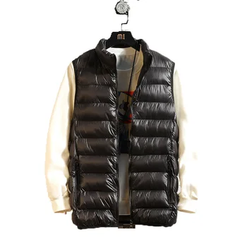 

Winter Men Vest Ultralight Sleeveless Vest Jacket Stand Collar Couple Models Light Down Jacket Cotton Vest Men Women Waistcoat