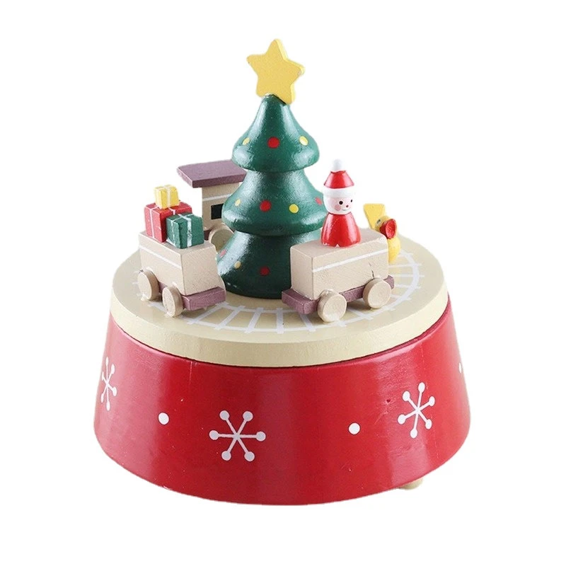 2022 Christmas Carresel Christmas Tree Carousel Silent Night Red Wooden Music Box Home Decoration  Children Gift New Year Decor 2022 Navidad|Music Boxes| - Aliexpress