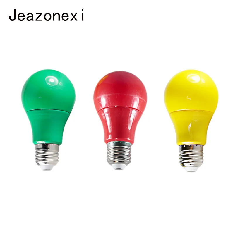 Светодиодная лампа 220 bombillas E27 цветная (rgb) 9W цвет светодиодные лампы свет красный