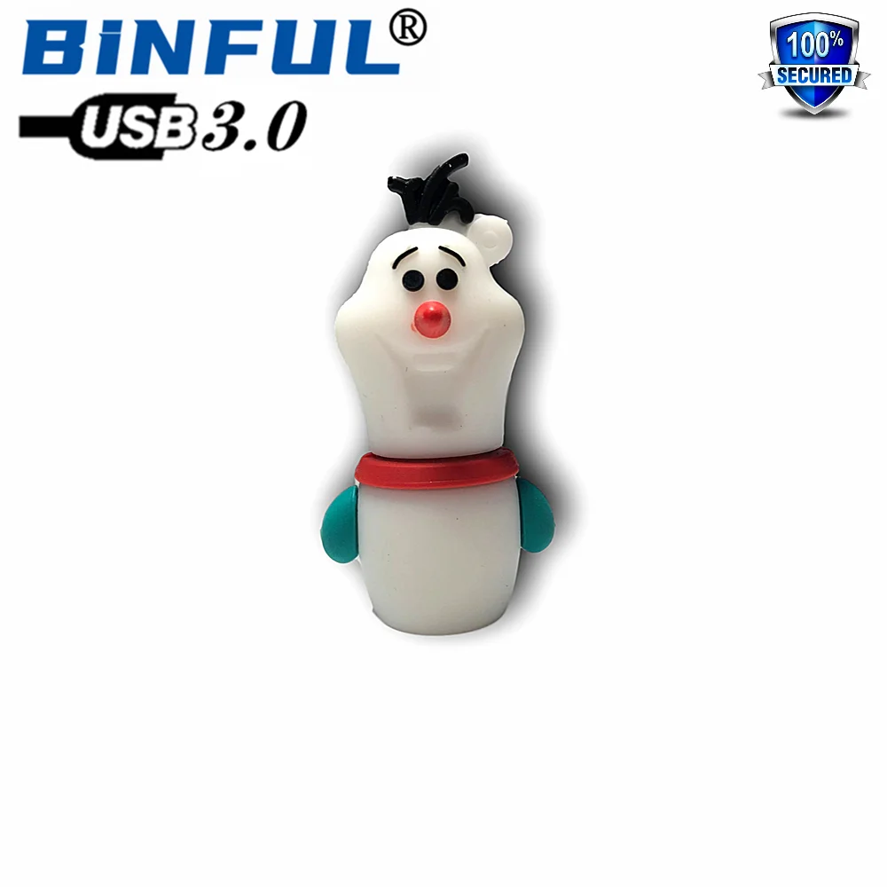 BINFUL Рождественский подарок 3 0 USB флеш накопитель 8 ГБ 16 32 64 Гб 128 256 г мультяшный