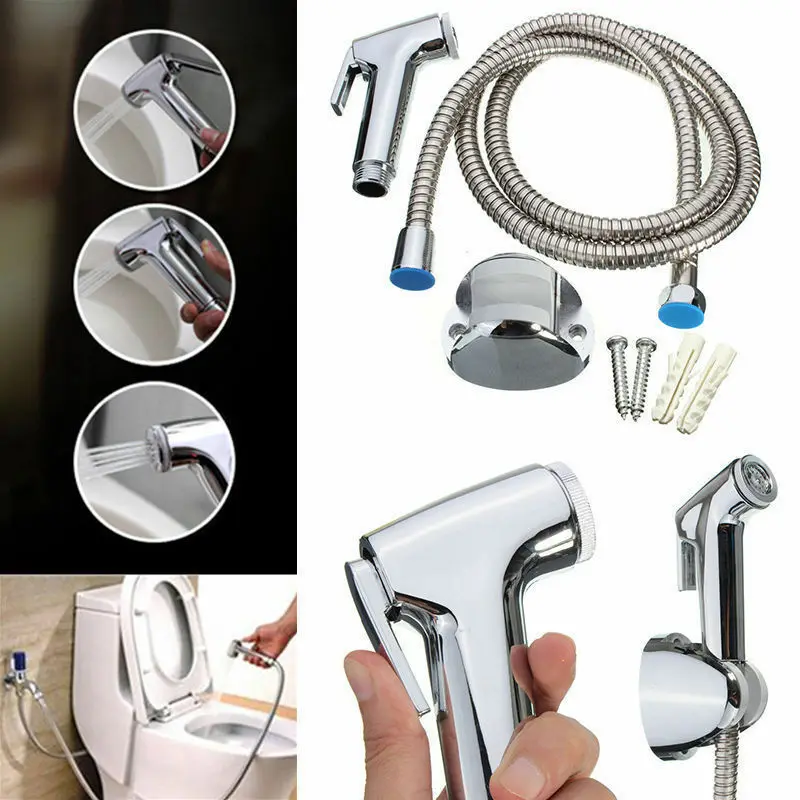 

Newest Multi Handheld Bidet Toilet Shattaf Adapter Kit Sprayer Wall Bracket Shower Head Set