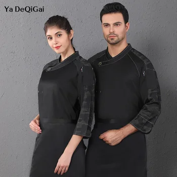 

Long sleeves restaurant Chef uniforms shirts coffee shop waitress workwear hotel kitchen jacket M-4XL wholesale waitress uniform
