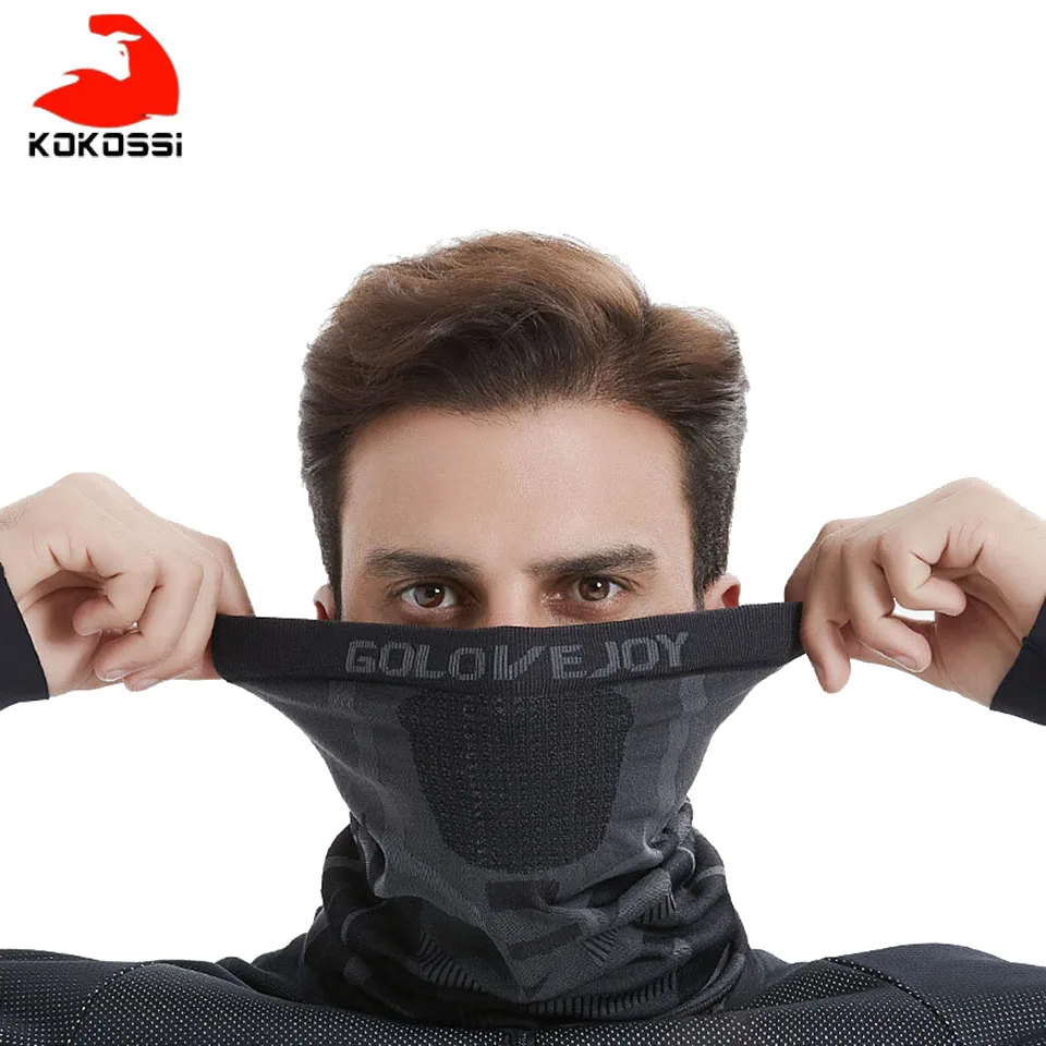 KoKossi Winter Sports Cap Cycling Headwear Thermal Fleece Hats Scarf Warmer Men Women Windproof Running Skiing Bike Caps