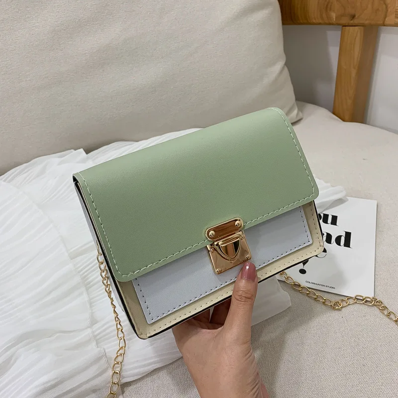 

Simple Versatile Shoulder Bag 2020 New Style MORI Series Elegant Contrast Color Square Sling Bag Women's Fashion Casual Chain Sh
