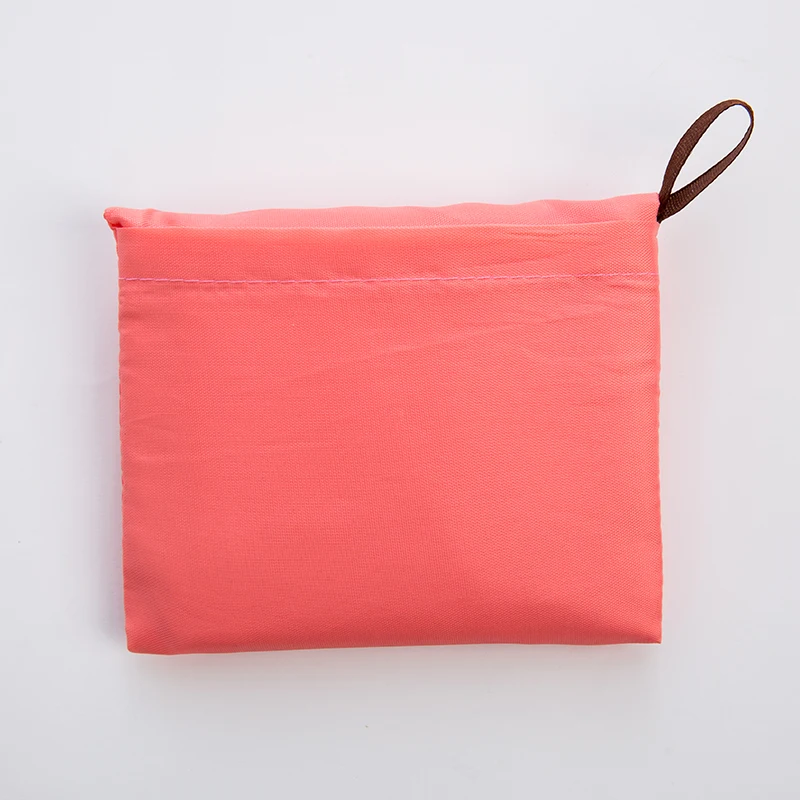 Толстая нейлоновая большая сумка для отдыха, Экологичная многоразовая переносная сумка на плечо из полиэстера, складная сумка для покупок - Color: pink