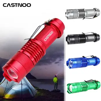 

3500 LM LED Flashlight Penlight Adjustable Focus Bicycle Torch 14500 Battery