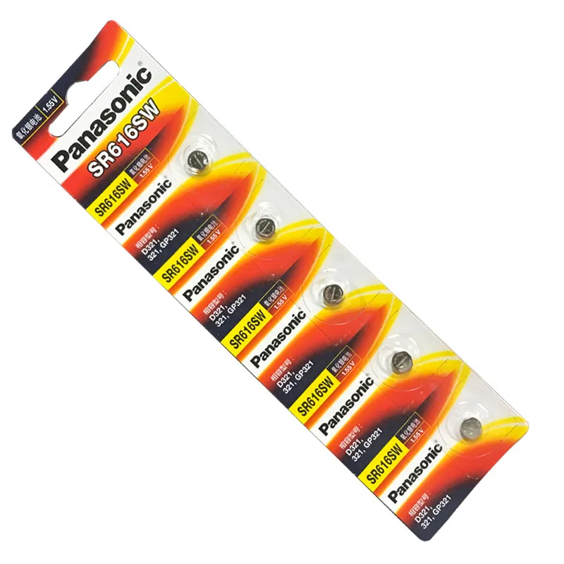 2 шт./лот Panasonic 1,55 V SR616SW 321 Серебряный оксид часы батарея D321 321 GP321 6,8*6 мм Кнопка батарея Сделано в Японии