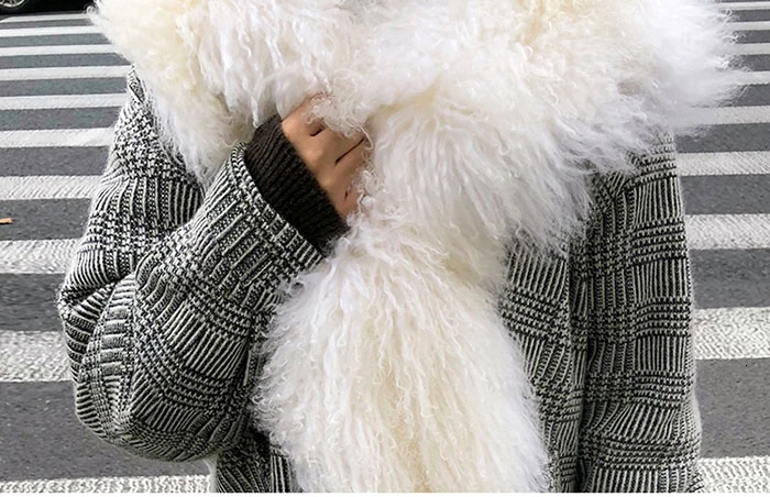 ZURICHOUSE роскошный женский белый пуховик на утином пуху зимняя длинная меховая парка контрастный цвет клетчатый рулон шерсть воротник пуховые пальто