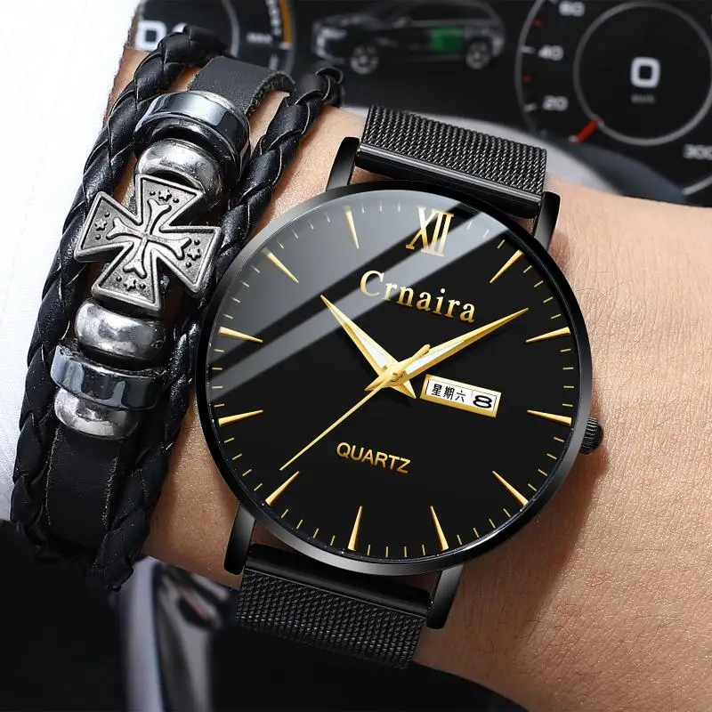 

Watches Men Stainless Steel Luxury Military Sport Watch Relogio Masculino Quartz Wristwatches Saat Reloj Hombre With Calendar