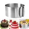 Adjustable Mousse Ring & Cake Collar Surround Film Lining Ring Molds 3D Round Baking Mould Kitchen Dessert Decorating Tools ZXH ► Photo 2/6