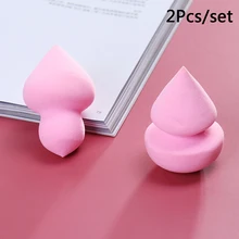 2 шт спонж для макияжа, профессиональная косметическая пуховка для тонального крема, крем для макияжа, блендер, мягкая водная губка