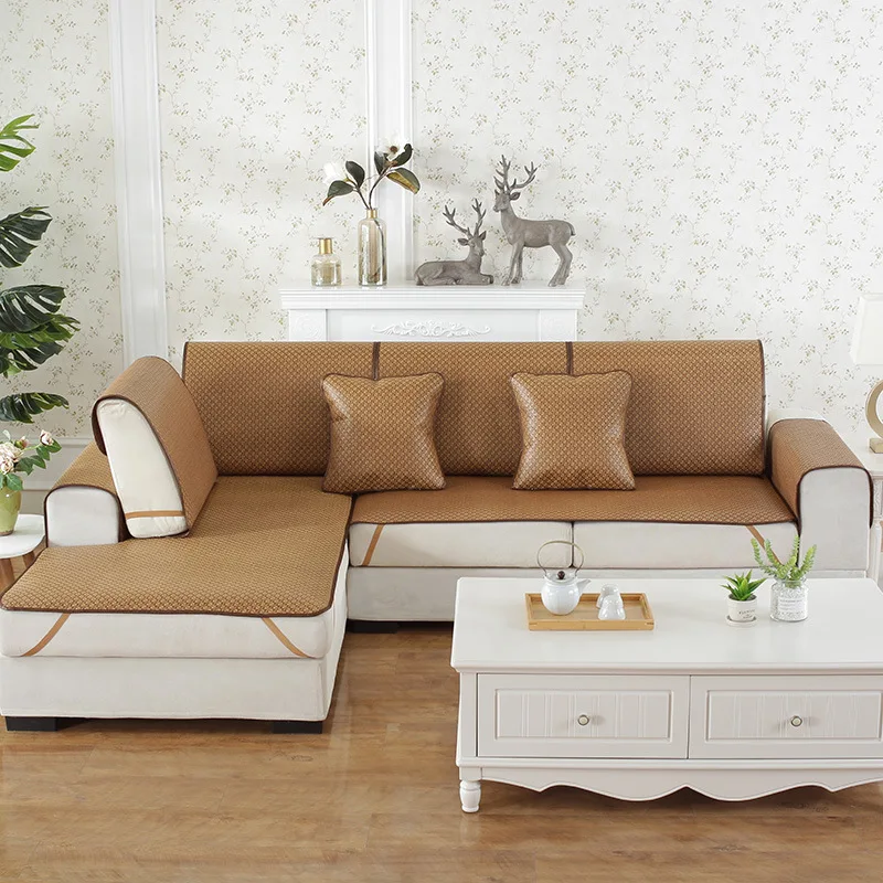 

Summer All Rattan Sofa Summer Sleeping Mat Seat Cushion Summer New Style Gu Teng Combination Sofa Mat