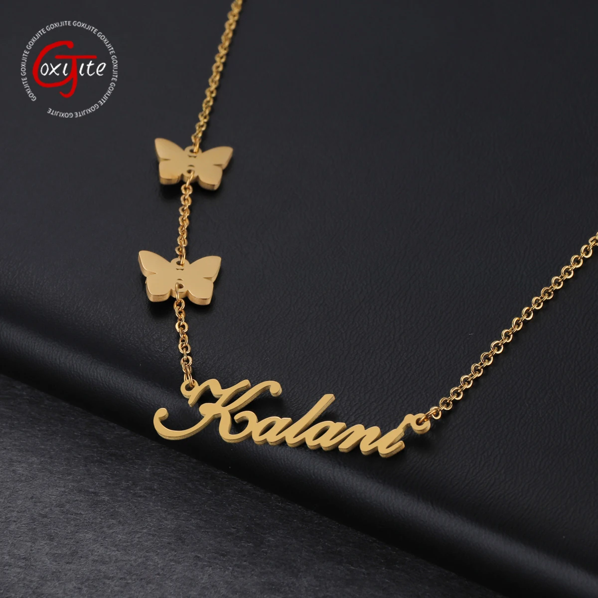 Goxijite Custom Name Women Necklace 