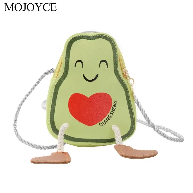 

Baby Kids Girls PU Leather Cartoon Cute Avocado Shoulder Messenger Handbag Bag Mini PU Small Crossbody Designer Satchel Bags