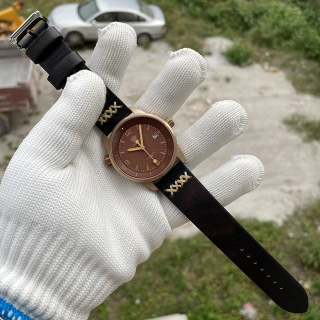 Automatic Bronze Diving Watch, Men's Copper Wrist Watch