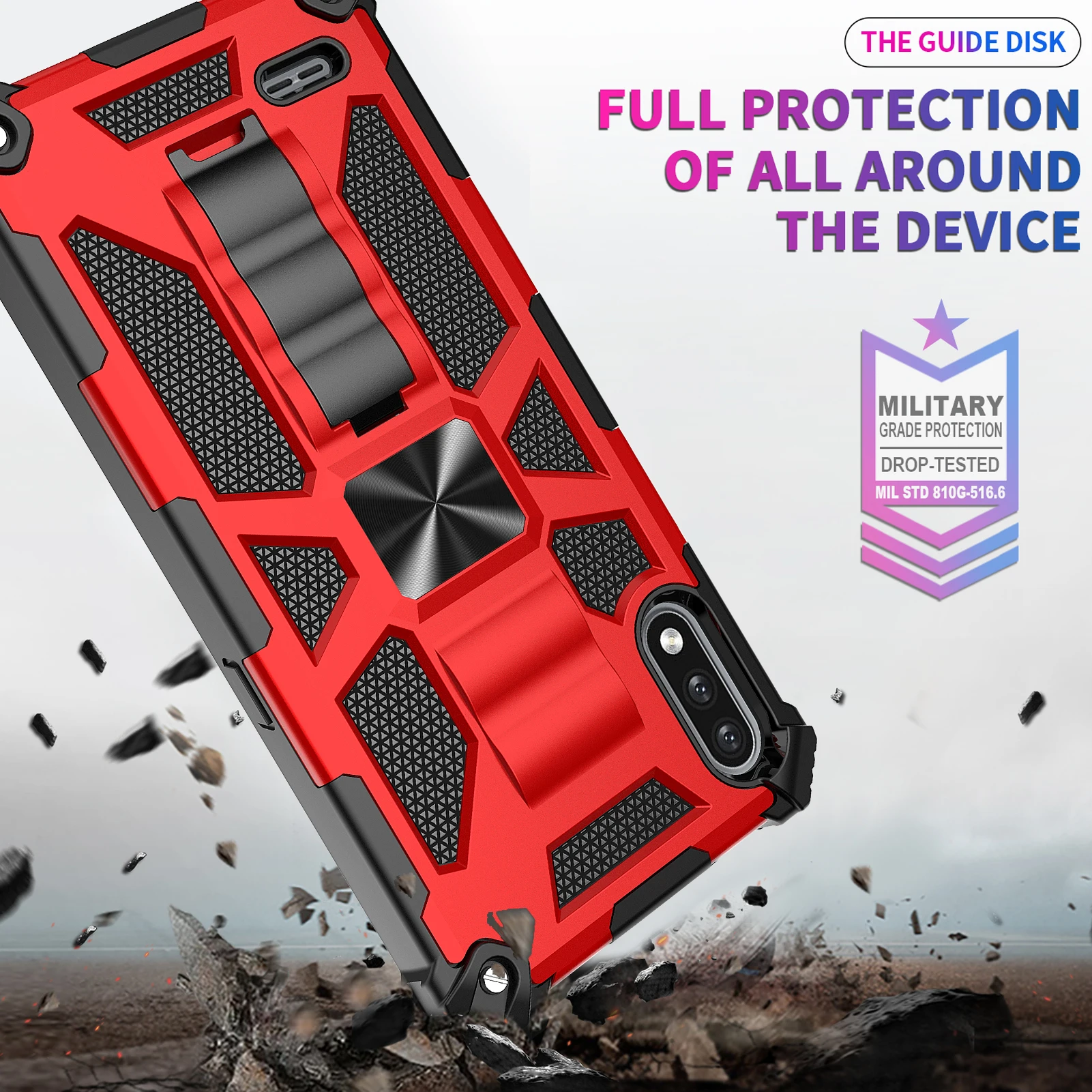 Shockproof Phone Case For Xiaomi Redmi Note 10 Series With Metal Bracket