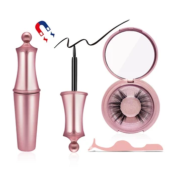

Magnetic False Eyelashes No Glue Full Eye 5 Magnet Reusable Fake Eyelashes Natural Soft Eyelashes Extension Magnetic Eyelash Kit