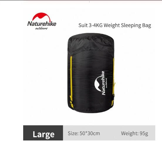 Naturehike спальный мешок, мешок для вещей 300D ткань многофункциональный компрессионный мешок Водонепроницаемый Портативный все для путешествий Сумка для кемпинга - Цвет: Black  Large