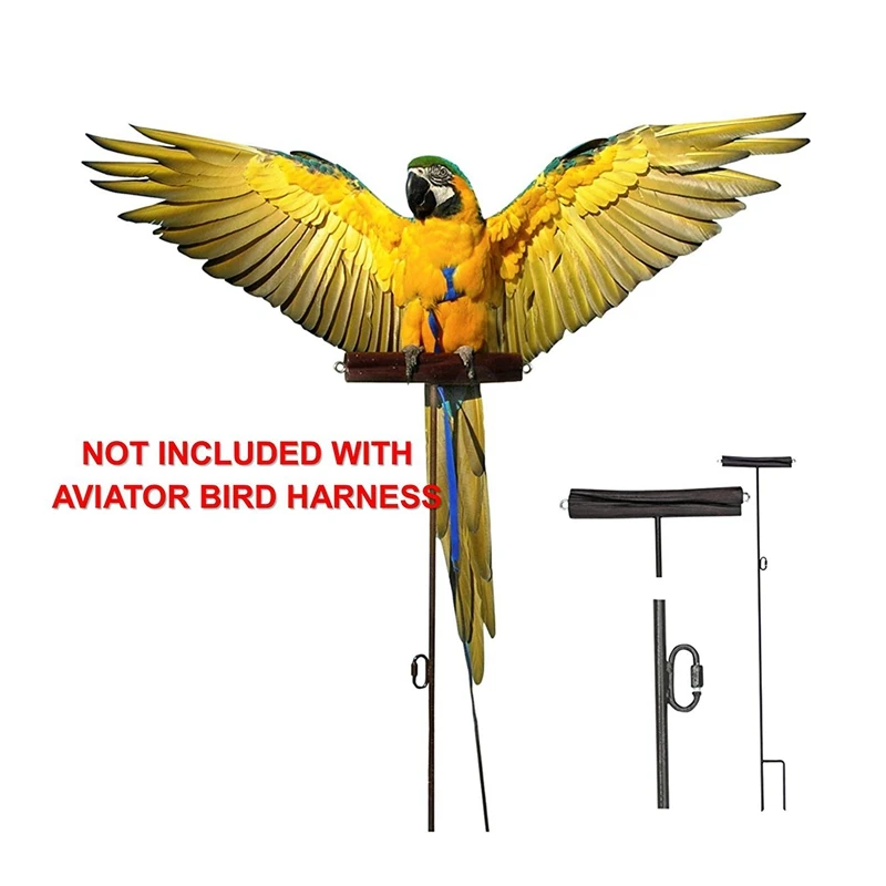 LBER Pet Bird Harness and Leash,Adjustable Parrot Bird Harness Leash- Pet Anti-Bite Training Rope Outdoor Flying Harness and