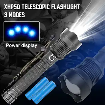 

Ultra BrightX HP70 LED Flashlight lamp beads Waterproof Torch Zoomable Tactical torch 4 lighting modes Multifunct USB charging