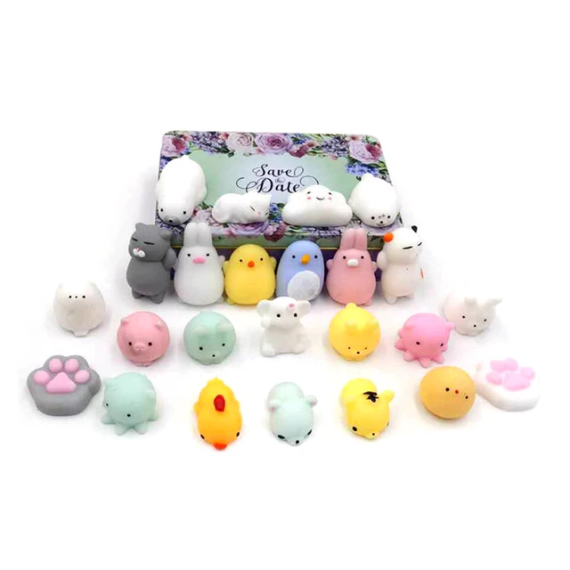 Mini Spongy Squishy Mochi Kawaii Soft Popit Cute Cartoon Animal Sensory Fidget Toys Anti Stress Healing for Autism/ADHD Fun Gift 6