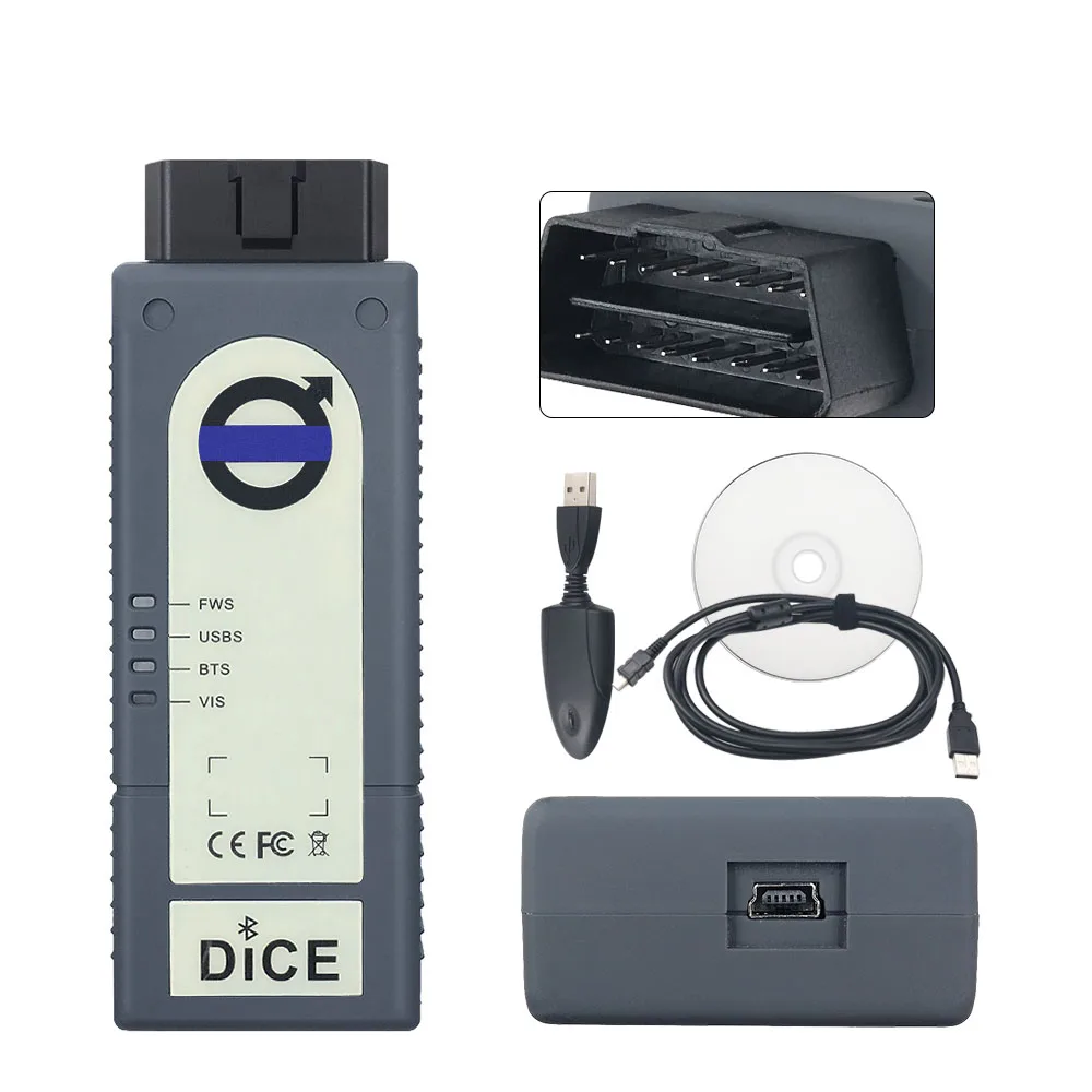 Volvo Dice 2014D OBD2 автомобильный диагностический инструмент Volvo Dice Bluetooth автоматический сканер обновление прошивки функция самопроверки Volvo Dice Pro