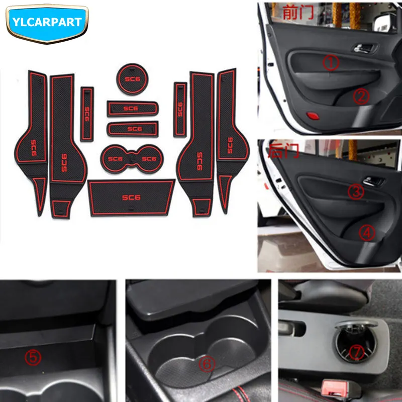 

For Geely GC6,Car door groove mat