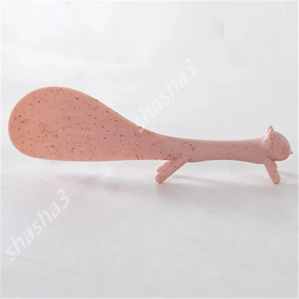 

Hot Sale BEST Cute Plastic PP Cartoon Home Kitchen Squirrel Shape Rice Spoon Soup Sauce Paddle Ladle Random Color