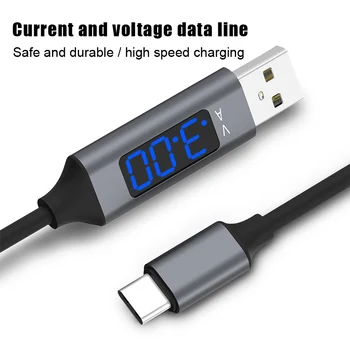 

Intelligent LED Display Data Line Smart Display Voltage Phone Charging Cable for Smartphone ND998