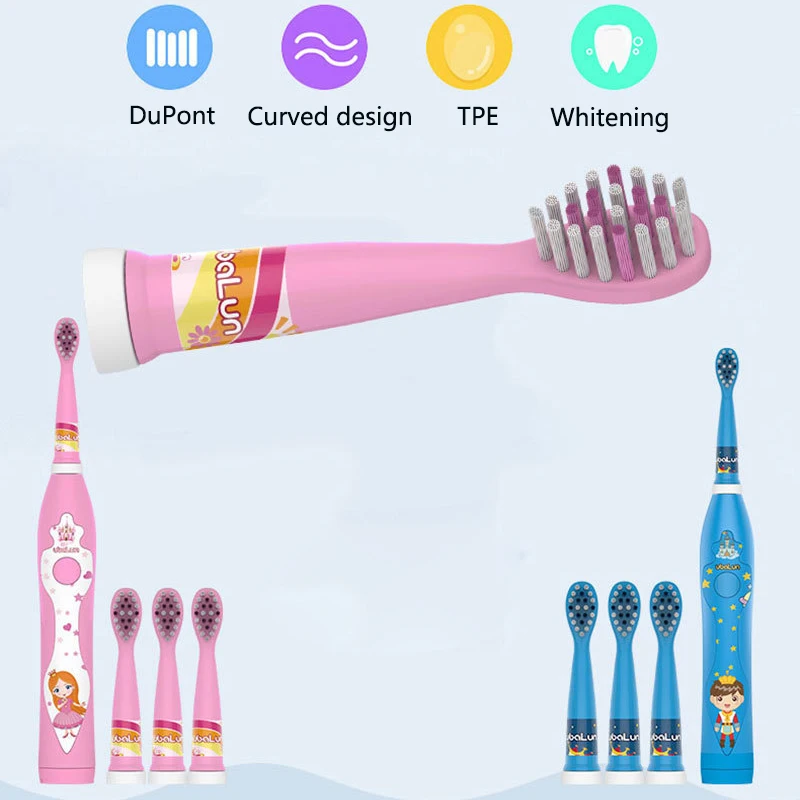 

2020 Children Electric Toothbrush for 3-12 Ages USB Charge Children Toothbrush Waterproof Brush Teeth with 4 kids Brush 30