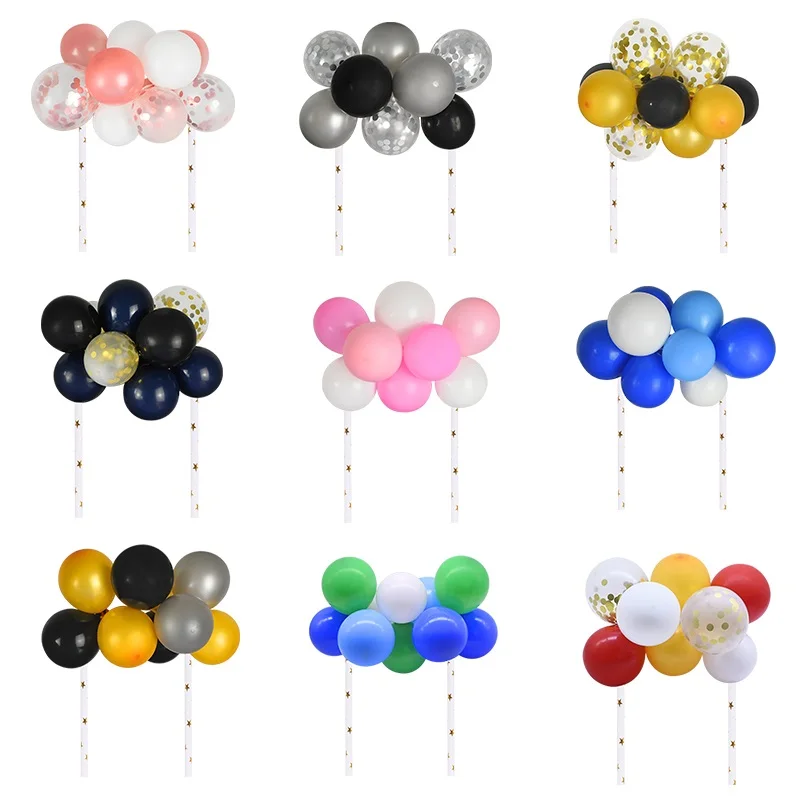 

10pcs/set 5 inch Latex Balloons Arch Kit DIY Balloon Garland Cake Topper for Baby Shower Wedding Birthday Party Cake Decoration