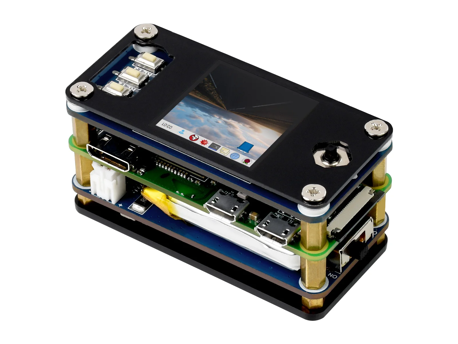    WH, UPS HAT (C), 1.3 ġ LCD , 1000mAh Li-po ͸   ũ ȣ г