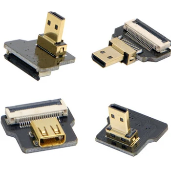 

New 1080p Aerial photography FPV Converter Gold-plated Micro HDMI1.4 to HDMI HD cable Video capture FPC line Connector