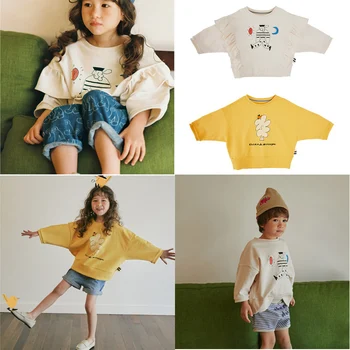 

Kids Autumn Sweaters 2020 Limt Brand New Winter Boys Girls Cute Print Fly Sleeve Sweatshirts Baby Child Cotton Tops Clothes