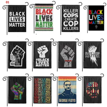 

Creative Garden Flag Black Lives Matter Hanging Yard Flag Banner for Outside Decoration Mini Hot