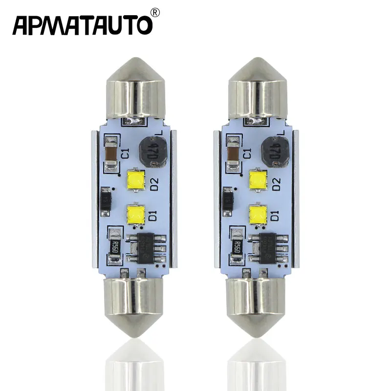 Apmatauto 2x Белый светодиод 39 мм 38 239 Blanco автомобильный светильник с номером C5W лампа