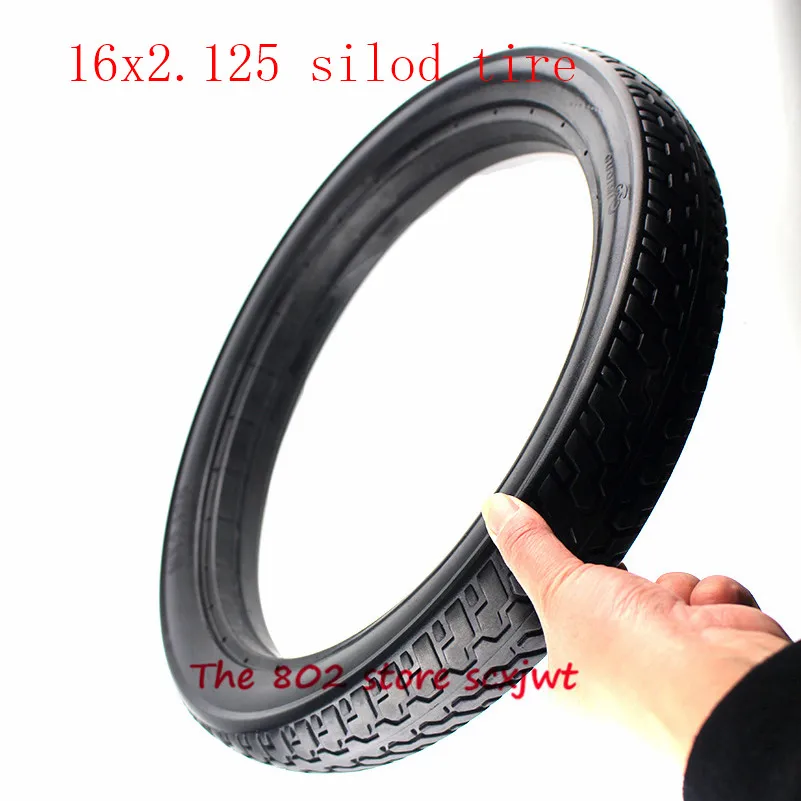 16 inch tyre 16*2.125 solid tire Electric Vehicle tire 16x2.125 Non inflation tubeless tyre fits Folding electric bicycle E-bike