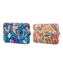 LISEN 2 Pcs Laptop Sleeve Case 14 Inch Computer Bag for MacBook, Ipad, Tablet, Notebook- 1 Pcs Blue Forest& 1 Pcs White Forest