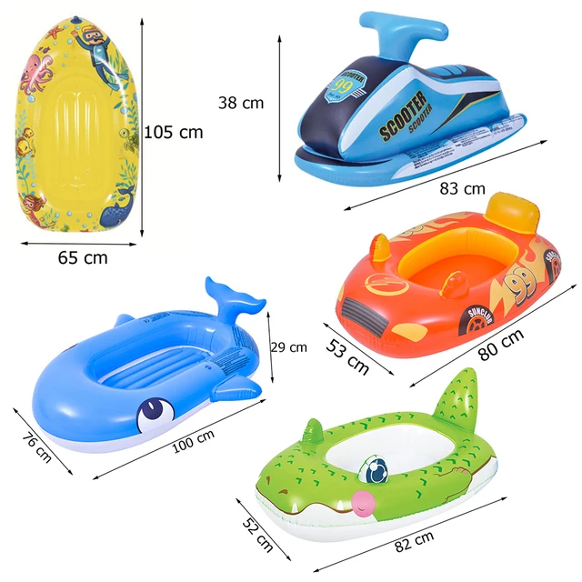 Lovely Funny Water Party Bed Floating Row Air Mattress Soft Bottom Pad Longue Inflatable Motor Boat Air Mattress Swimming Ring 6