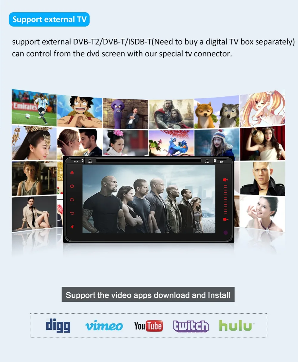 Best Bosion 2 din Android 9.0 car radio gps for Toyota Old Corolla Universal radio wifi BT DAB+ Capacitive 6.2 inch car DVD player 18