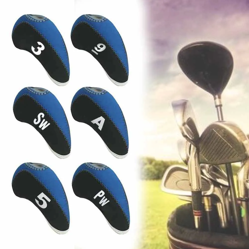 

10PCS Two-color Golf iron Cover Outdoor Golf Protective Sports Accessories