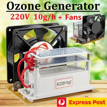 

10g/h 220V Air Ozone Generator Air Purifier Sterilizer Ozonator Portable Ozonizer Cleaner Sterilizer with Timing Switch