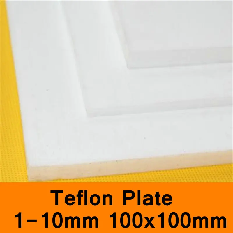 

PTFE Sheet Teflon Plate Teflon Board Block Polytef Polytetrafluoroethylene Plate Anti-corrosion High Temperature 100X100mm
