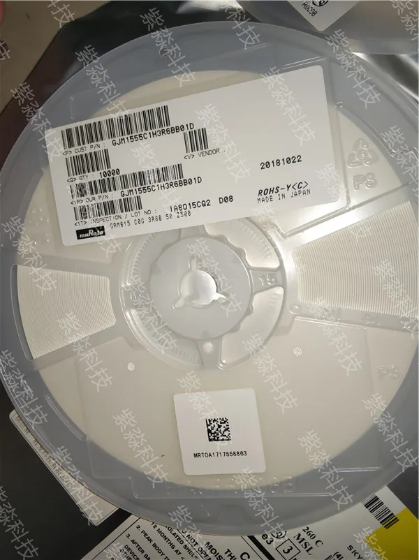 GJM1555C1H3R6BB01D многослойные керамические конденсаторы MLCC-SMD/SMT 0402 3.6pF 50 Вольт C0G+/-0.1pF чип