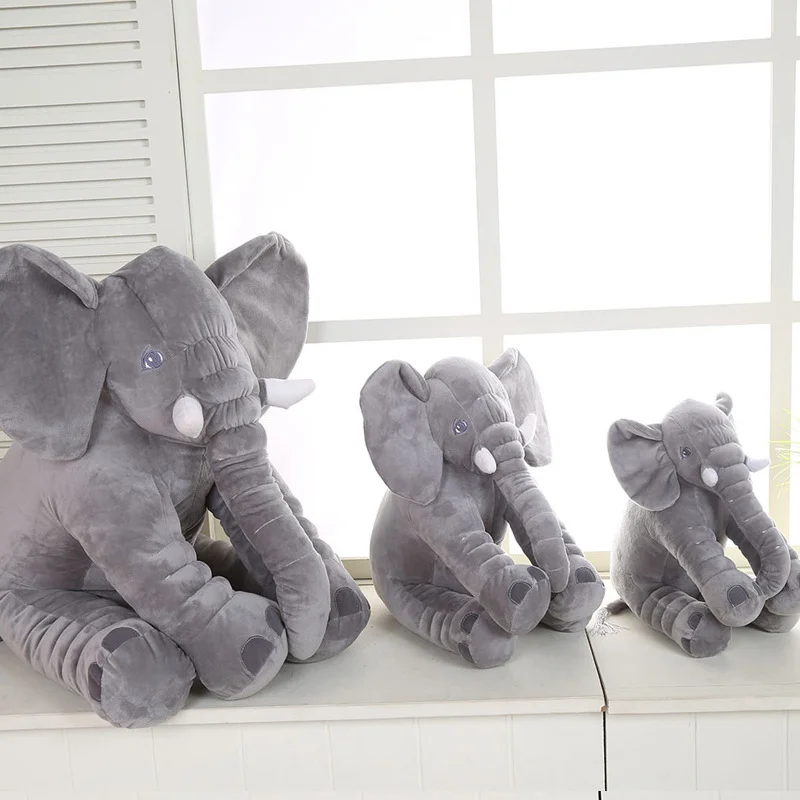 VLAMPO Infant Plush Elephant Doll Toy Kids Sleeping Back Cushion Cute Stuffed Elephant Baby s Playmate 1 VLAMPO Infant Plush Elephant Doll Toy Kids Sleeping Back Cushion Cute Stuffed Elephant Baby s Playmate 2