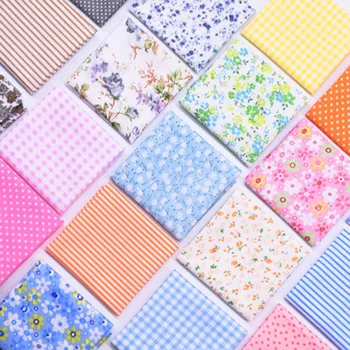 

56Pcs Thin Plain Cotton Fabric Patchwork for DIY Lting Sewing Quarters Bundle Tissue Telas Tilda Needlework 50X50cm