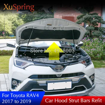

For 2017 2018 Toyota RAV4 Car Hood Lift Support Spring Shock Bracket Hydraulic Rod Strut Bars Refit Car accessories