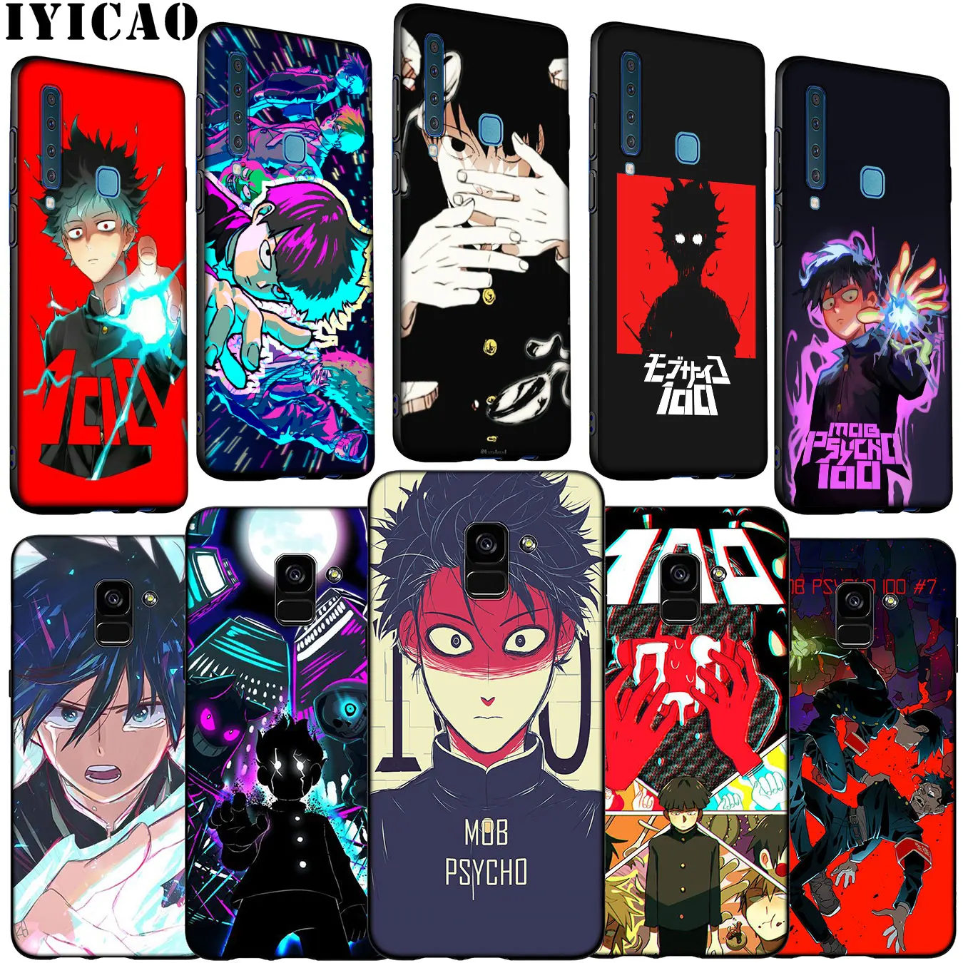 Mob Psycho 100 Soft Silicone Phone Case for Samsung Galaxy A6 A7 A8 A9 2018 A3 A5 2016 2017 Note 9 8 10 Plus |