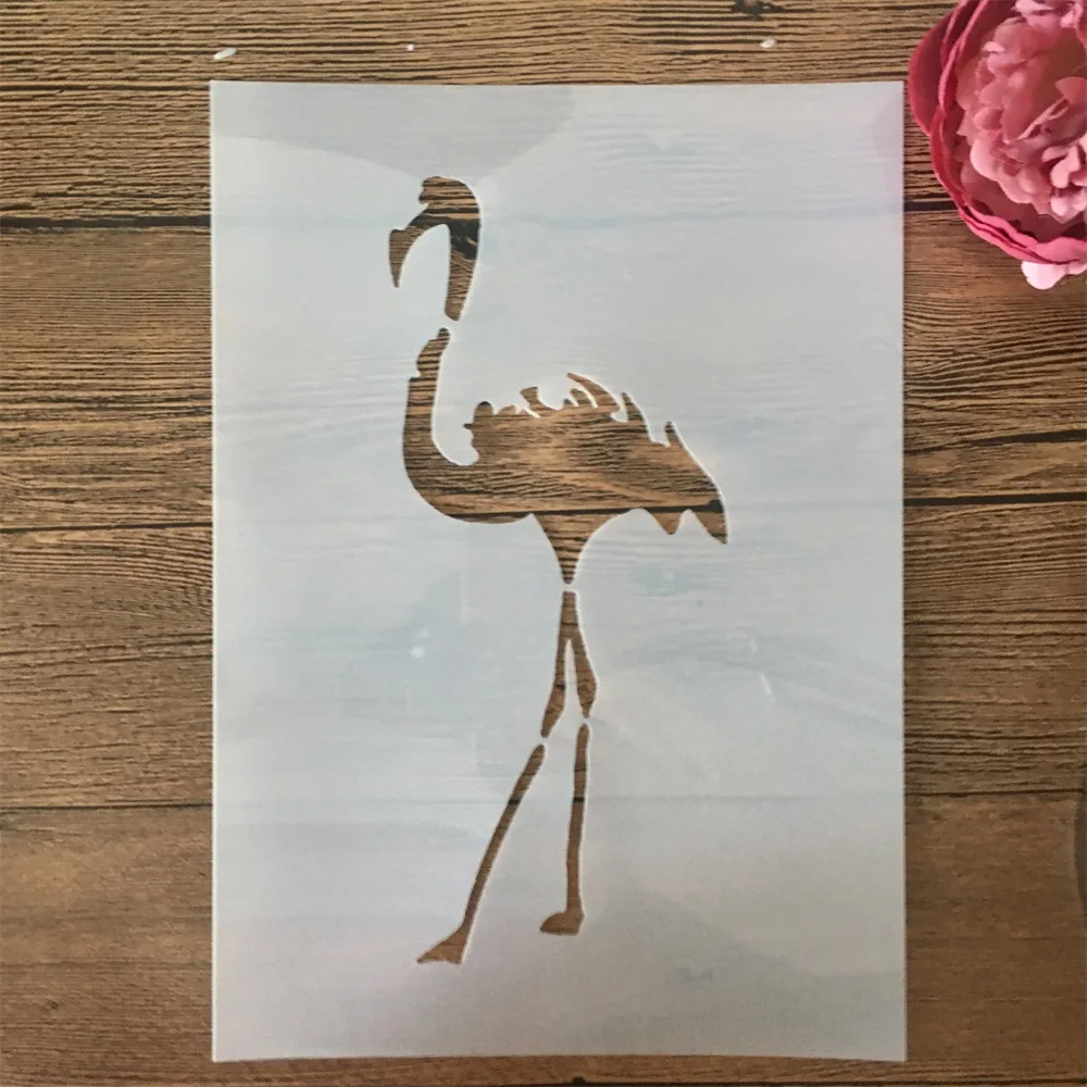 

A4 29cm Single Flamingo DIY Layering Stencils Wall Painting Scrapbook Coloring Embossing Album Decorative Template